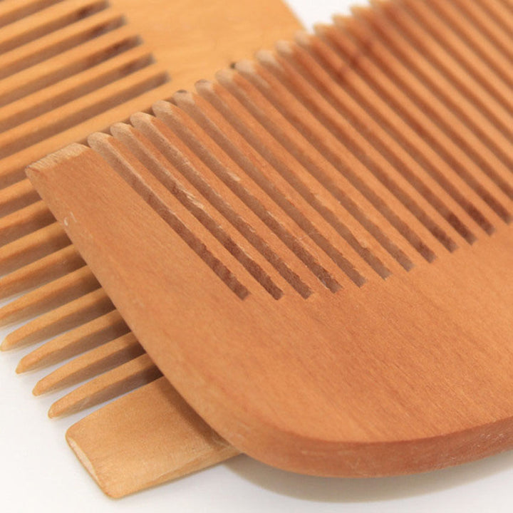 Natural Peach Wood Hair Health Care Comb Close Teeth Anti-Static Beard Comb freeshipping - Etreasurs