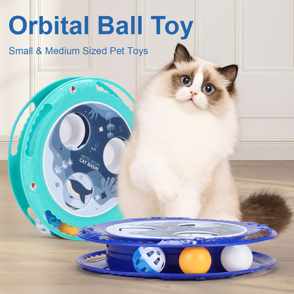 New Interactive Cat Ball Electric Toy 360 Degree Rotation Non-Slip Cat Turntable Toy freeshipping - Etreasurs