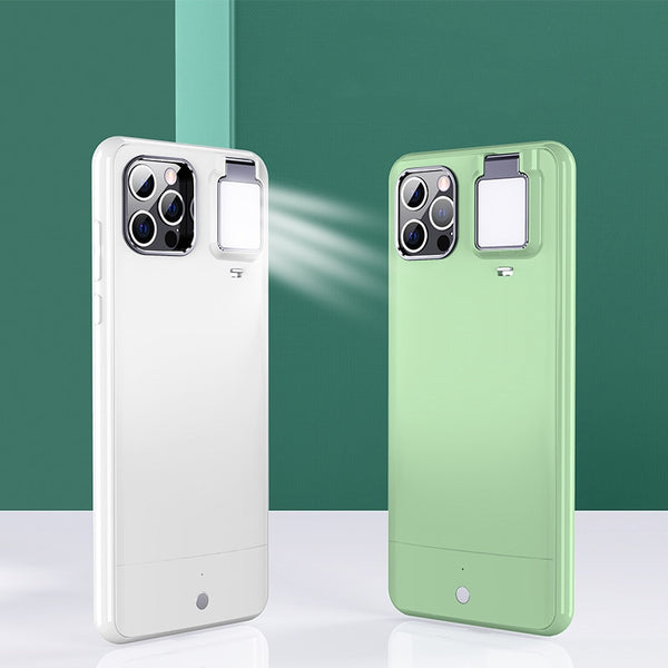 Flash Phone Case Protective Cover Fill Light Camera Bracket Holder for Apple Iphone X 11 12 Pro Max freeshipping - Etreasurs