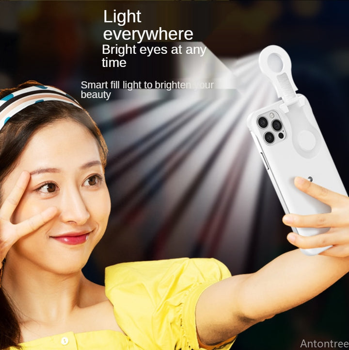 Enhance Light Selfie Case For iPhone 12 Pro Max 12Pro  Luminous Circle Ring LED Light Glow Cover Taking Photo Capa freeshipping - Etreasurs
