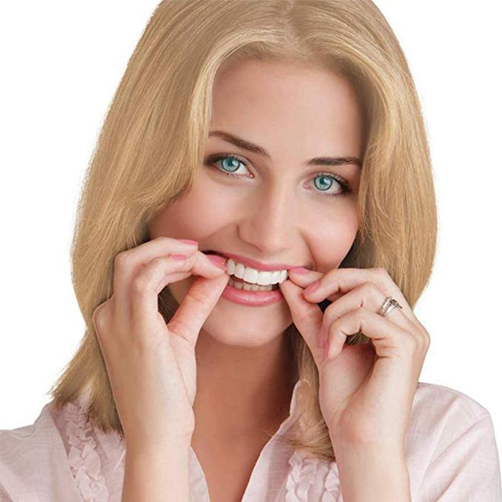 1set Snap On Smile Teeth Veneers Whitening Instant Cosmetic Dentistry Comfortable Veneer Cover Teeth Whitening Smile Denture freeshipping - Etreasurs