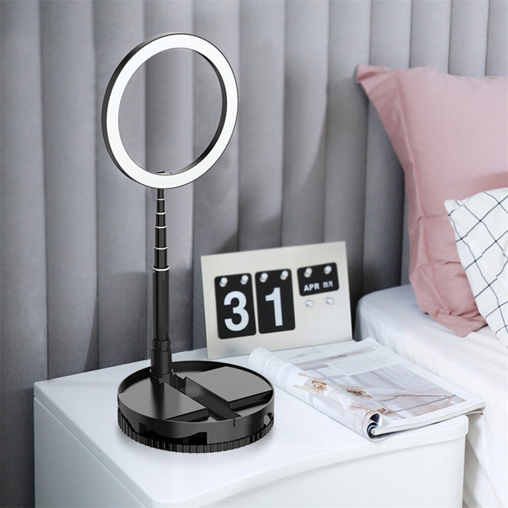 Foldable LED Ring Light Dimmable Selfie USB Ring Video Light with 1.68m Stand For Video Youtube Tiktok Makeup Flash freeshipping - Etreasurs
