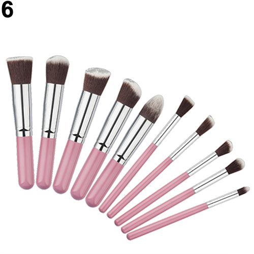 10Pcs Makeup Cosmetic Tool Eyeshadow Powder Foundation Cheek Brush Set freeshipping - Etreasurs