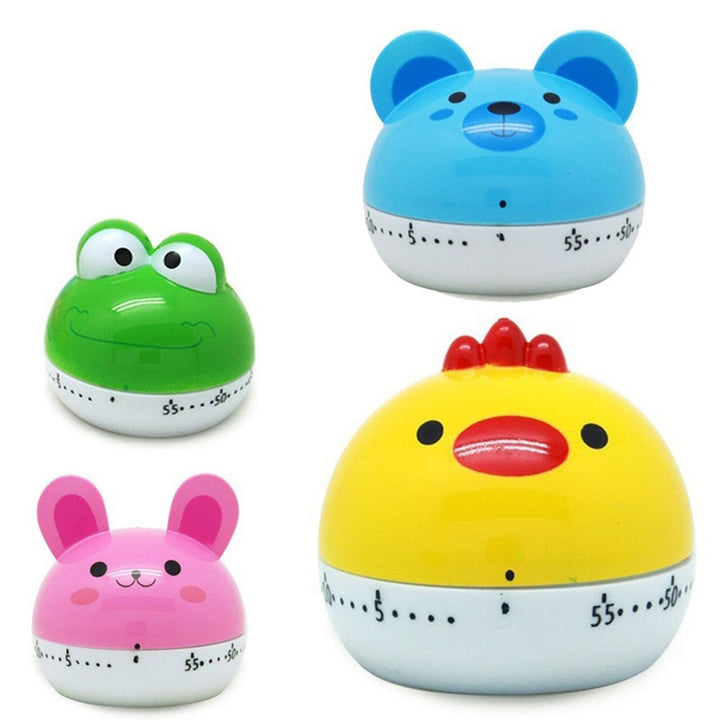 Cartoon Rabbit/Frog/Rabbit/Bear Cooking Kitchen Timer Countdown Mechanical Alarm freeshipping - Etreasurs