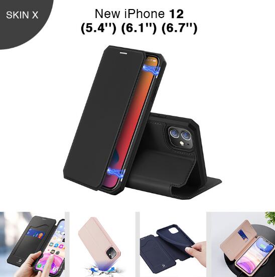 DuxDucis Pu Leather Case For Iphone 11 12 Pro Max Coque Luxury Thin Flip Cover Wallet Phone Cases For Iphone 12 5.4 6.1 6.7 Inch freeshipping - Etreasurs