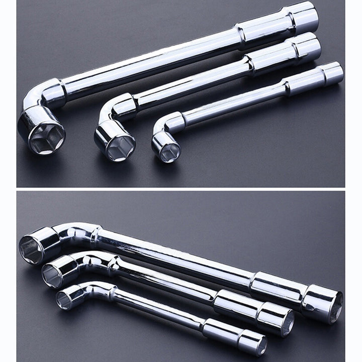 Hardware L Type Pipe Wrench 45 Steel Double Elbow Angle Perforation Repair Tools freeshipping - Etreasurs