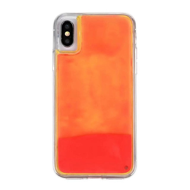 New Fashion Noctilucent Dynamic Liquid Quicksand For iPhone 6 6S 7 8 Plus X XR XS Max Phone Cases Trend Luminous Case freeshipping - Etreasurs