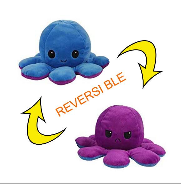 20cm  Reversible Octo-Plushie  Flip Octopus Stuffed Plush freeshipping - Etreasurs