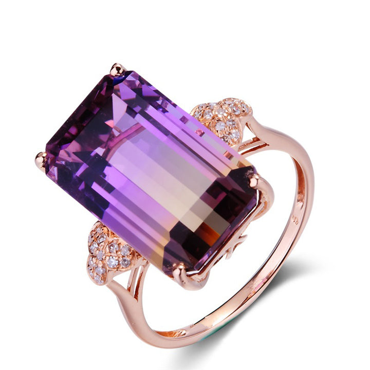 Luxury Square Rhinestone Ring Wedding Women Finger Jewelry Valentine's Day Gift freeshipping - Etreasurs