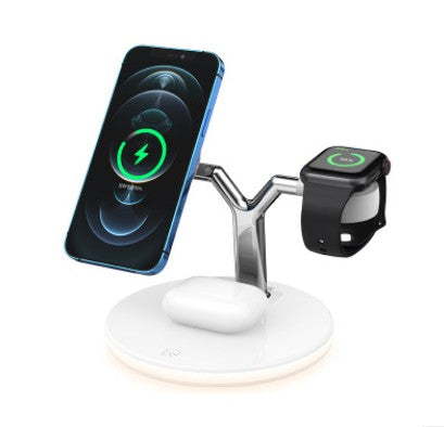 Magsafe desktop magnetic mobile phone holder charger three-in-one wireless charging watch headset freeshipping - Etreasurs