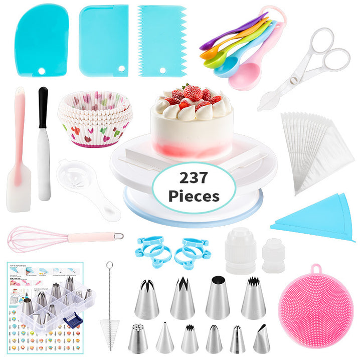 Baking Set 237 Pieces Cake Decorating Tool Cake Mould Novice Home Baking Beginner Set freeshipping - Etreasurs