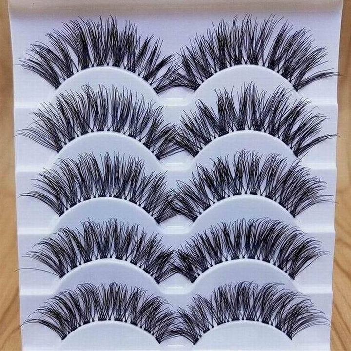 5 Pairs Makeup Handmade Natural Long Volume False Eyelashes Lashes Extensions freeshipping - Etreasurs