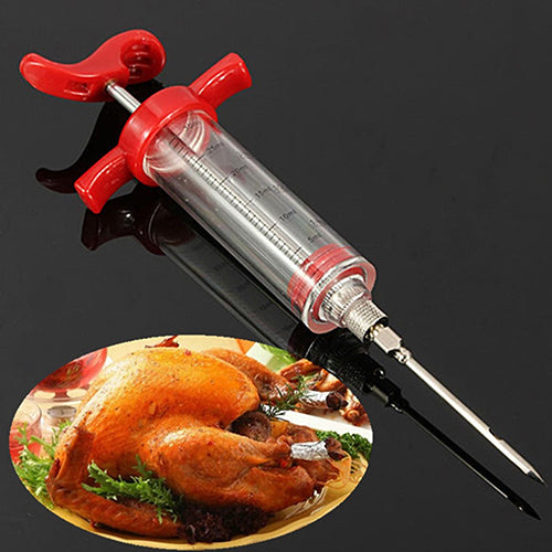 30ml BBQ Meat Marinade Sauce Seasoning Syringe Injector Kitchen Cooking Tool freeshipping - Etreasurs