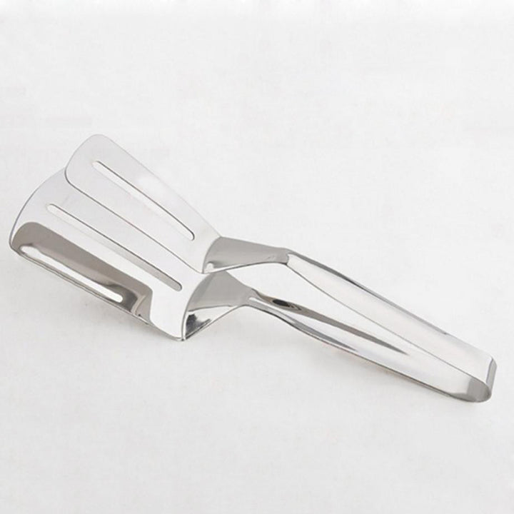 Stainless Steel Food Tong Shovel Spatula Bread Meat Vegetable Clamp BBQ Clip freeshipping - Etreasurs