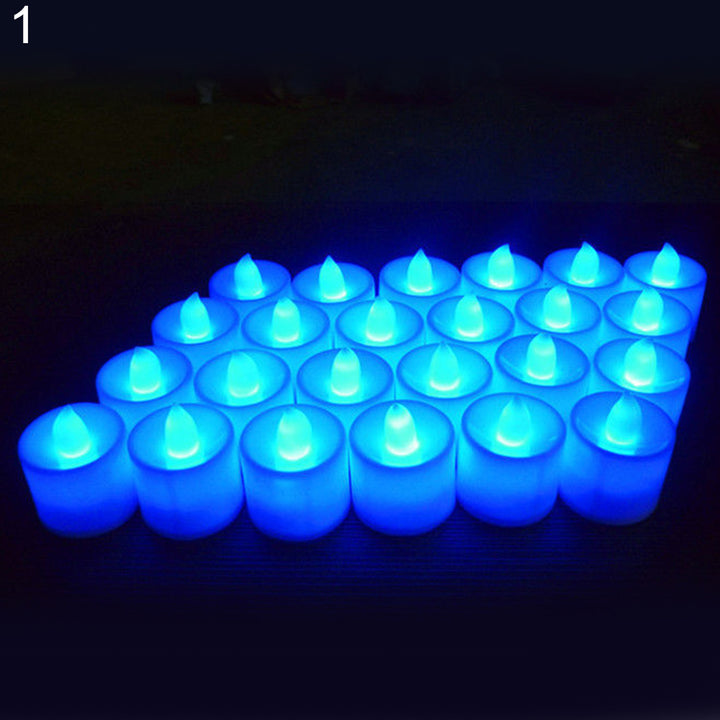 24Pcs Smart Flameless LED Candles Light Lamp Tealights Propose Wedding Bathroom freeshipping - Etreasurs
