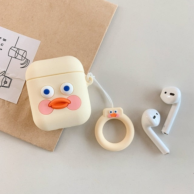 Cute Cartoon Earphone Case for Airpods 2 Cover Soft Silicone Slim Earphone Cover for Airpods 1 Case Bag Protective Strap Cases freeshipping - Etreasurs