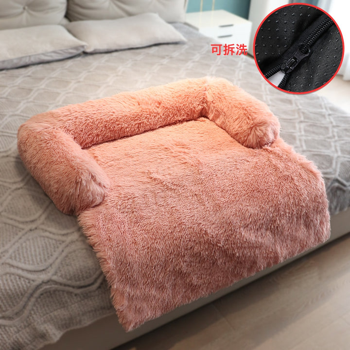 Winter Large Dog Sofa Bed with Zipper Dogs Bed Removable Cover Plush Kennel Cat Beds Mats House Sofa Bed Mat for Large Dog freeshipping - Etreasurs