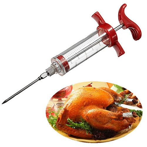 30ml BBQ Meat Marinade Sauce Seasoning Syringe Injector Kitchen Cooking Tool freeshipping - Etreasurs