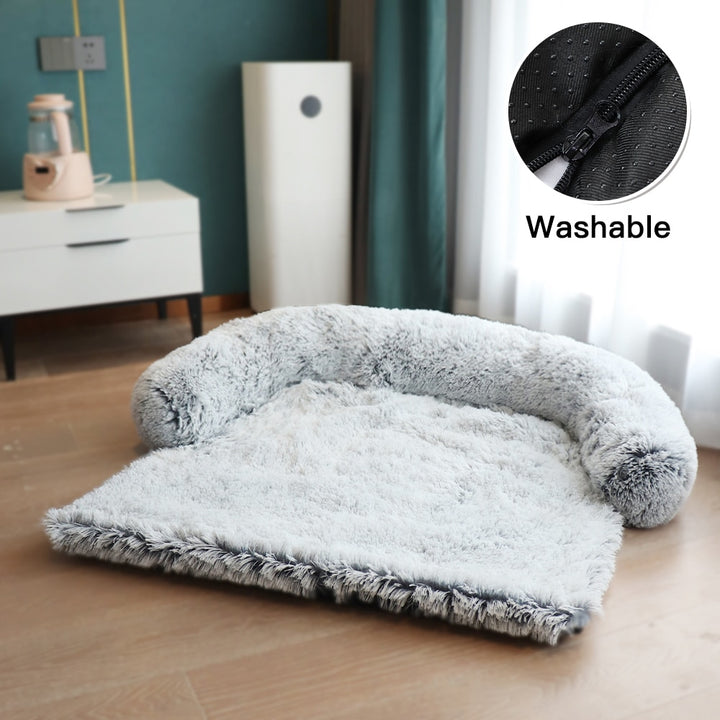 Winter Large Dog Sofa Bed with Zipper Dogs Bed Removable Cover Plush Kennel Cat Beds Mats House Sofa Bed Mat for Large Dog freeshipping - Etreasurs