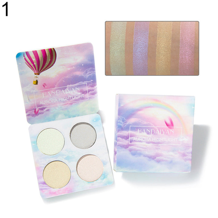 4Color Highlighter Palette Face Contour Powder Makeup Shimmer Eyeshadow Cosmetic freeshipping - Etreasurs