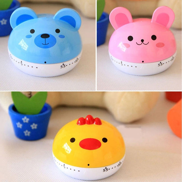 Cartoon Rabbit/Frog/Rabbit/Bear Cooking Kitchen Timer Countdown Mechanical Alarm freeshipping - Etreasurs