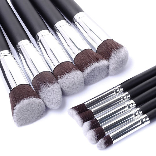 10Pcs Makeup Cosmetic Tool Eyeshadow Powder Foundation Cheek Brush Set freeshipping - Etreasurs