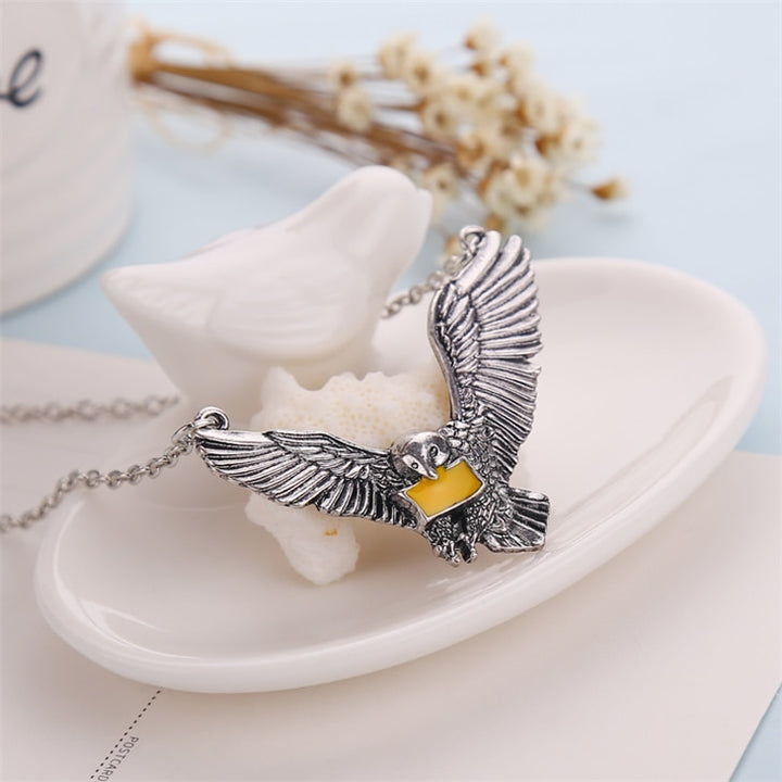 Snowy Owl Necklace Homing Pigeon Letter Bird Wings Peace Antique Silver Color Pendant Vintage Jewelry Wholesale freeshipping - Etreasurs