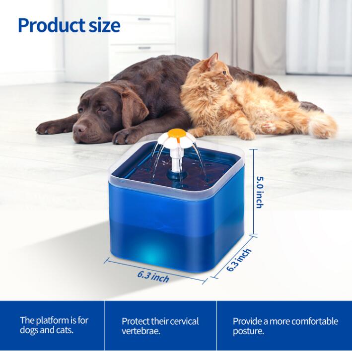 Automatic Cat Water Fountain Filter Indoor 2L LED Drinker for cats Water Dispenser Pet Drinking Fountain for cats Feeder freeshipping - Etreasurs