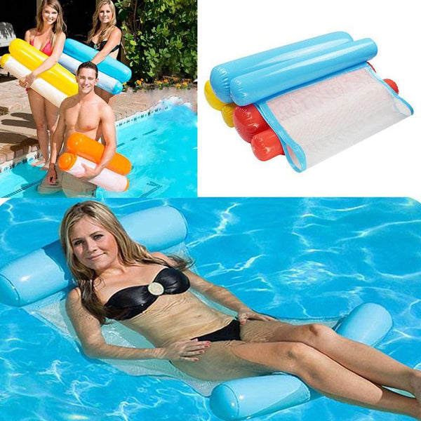 Water Hammock Single People Increase Inflatable Air Mattress Beach Lounger Floating Outdoor Foldable Sleeping Bed Chair