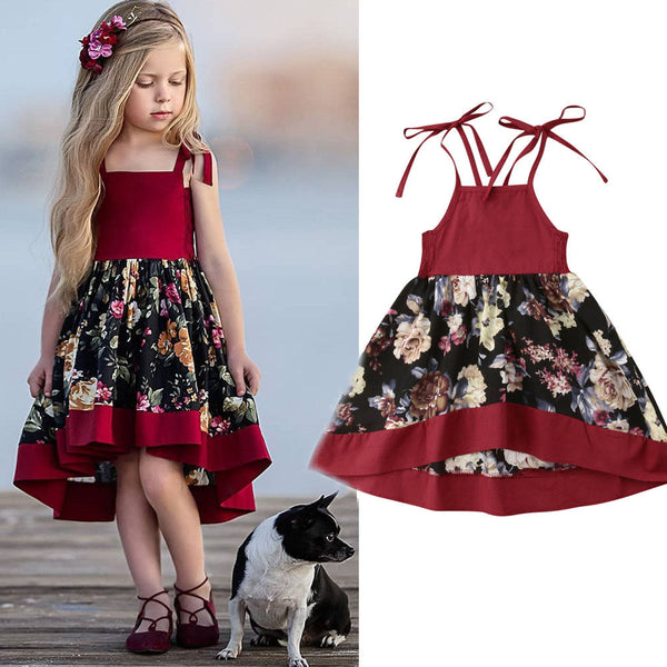 Sweet Toddler Baby Girls Sleeveless Dress Party Princess Floral Sundress Outfit freeshipping - Etreasurs