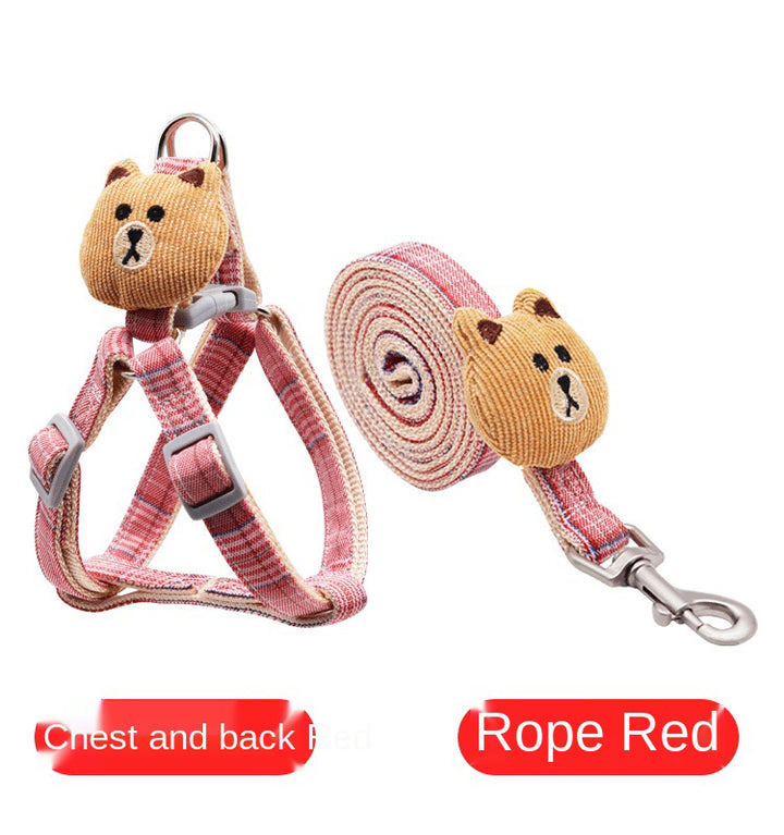 Dog Rope Bear Puppet Dog Traction Rope Adjustable Cat Rope Dog Rope Dog Chain Cat Rope Pet Traction Rope freeshipping - Etreasurs