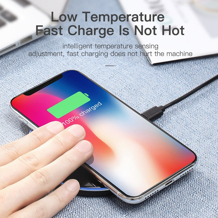 10W Qi Wireless Charger For iPhone X/XS Max XR 8 Plus Mirror Wireless Charging Pad For Samsung S9 S10+ Note 9 8 freeshipping - Etreasurs