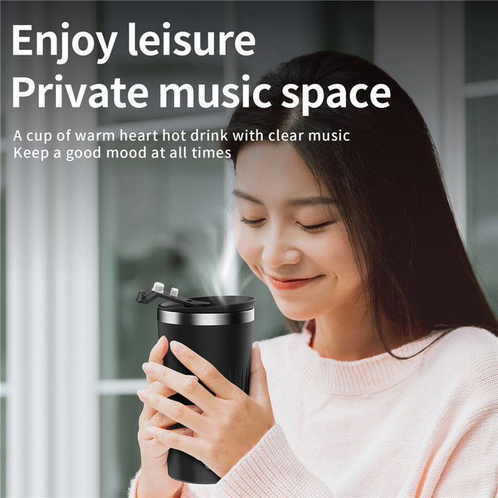 55 Degree Constant Temperature Automatic Stirring Cup Shaker Cup USB Charging Dynamic Magnetic Energy Cup Bluetooth Music Cup freeshipping - Etreasurs