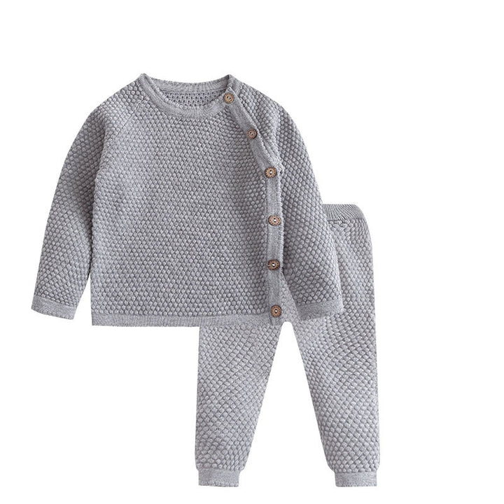 Baby Boy Girl Clothes Sets Spring Autumn Solid Newborn Baby Girl Clothing Long Sleeve Tops + Pants Outfits Casual Baby Pajamas freeshipping - Etreasurs