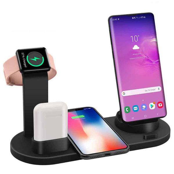 4 in 1 Wireless Charging Dock Station For Apple Watch iPhone X XS XR MAX 11 Pro 8 Airpods 10W Qi Fast Charger Stand Holder freeshipping - Etreasurs