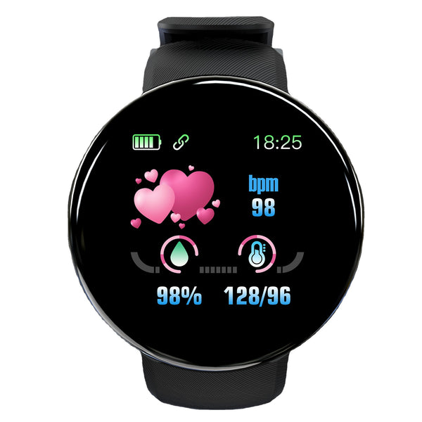 D18 Smart Bracelet Color Round Screen Heart Rate Blood Pressure Sleep Monitoring Pedometer Sports Encyclopedia Star Smart Watch