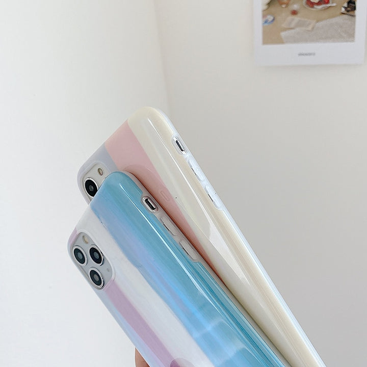 Gradient Rainbow Laser Phone Case For iPhone 12 Pro freeshipping - Etreasurs
