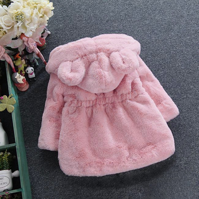Winter Baby Girls Clothes Faux Fur Fleece Coat Pageant Warm Jacket Xmas Snowsuit 1-8Y Baby Hooded Jacket Outerwear freeshipping - Etreasurs
