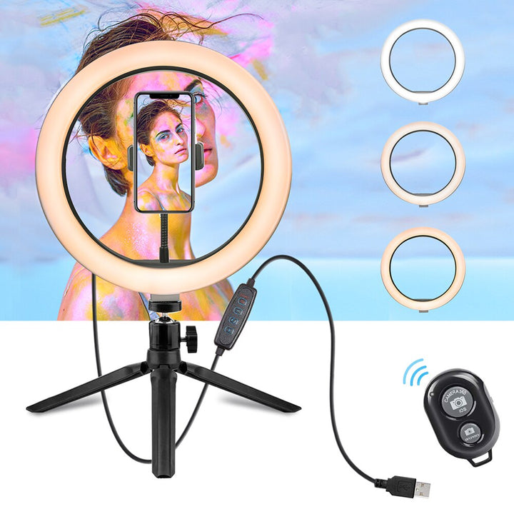 10 Inch  26CM  Ring Light with Stand - Rovtop LED Camera Selfie Light Ring for iPhone Tripod and Phone Holder for Video Photography freeshipping - Etreasurs