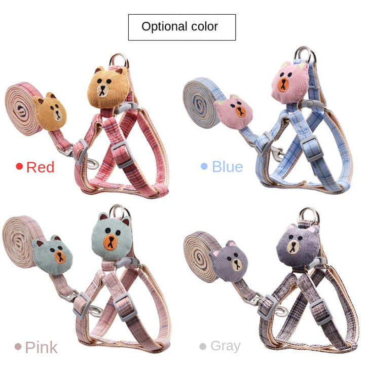 Dog Rope Bear Puppet Dog Traction Rope Adjustable Cat Rope Dog Rope Dog Chain Cat Rope Pet Traction Rope freeshipping - Etreasurs