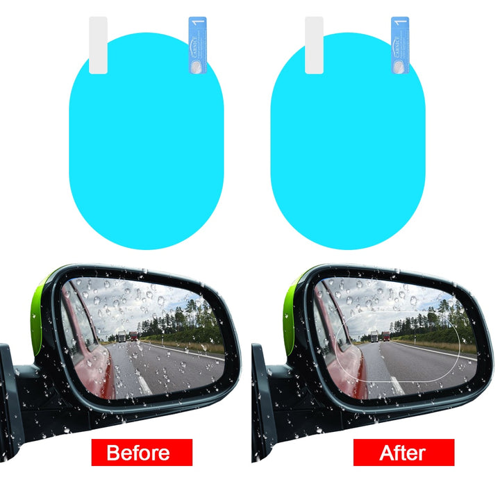 2PCS Car Mirror Window Clear Film Anti Dazzle Car Rearview Mirror Protective Film Waterproof Rainproof Anti Fog Car Sticker freeshipping - Etreasurs