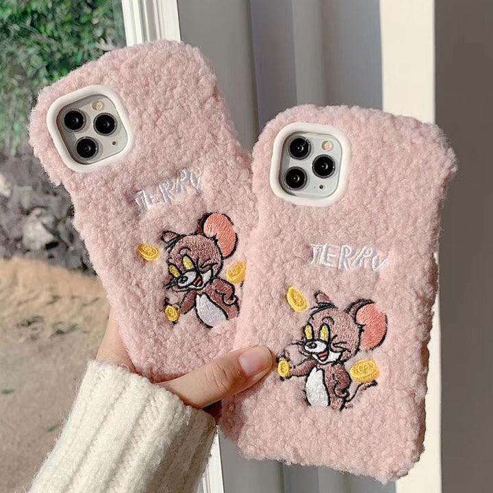 Winter Warm Cute Wool Plush Phone Case For iPhone 11 Pro Max 6 6S 7 8 Plus Soft Furry Fur Back Cover For iPhone X XS XR freeshipping - Etreasurs