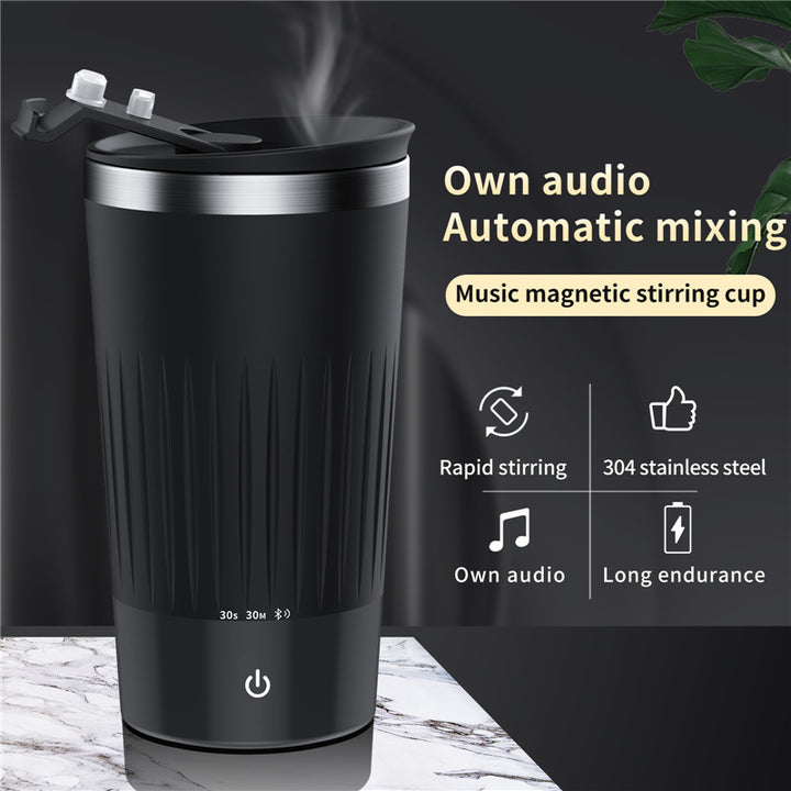 55 Degree Constant Temperature Automatic Stirring Cup Shaker Cup USB Charging Dynamic Magnetic Energy Cup Bluetooth Music Cup freeshipping - Etreasurs