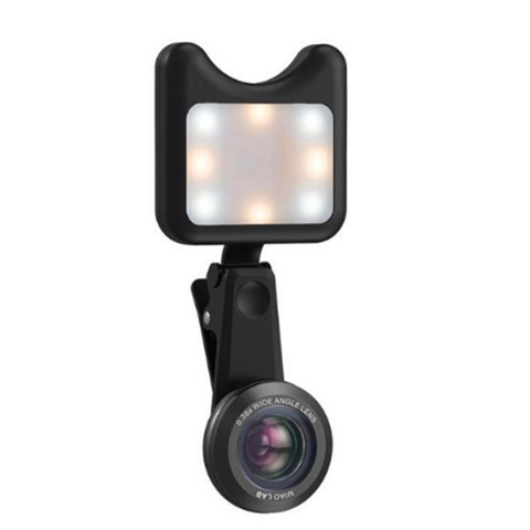 ALLOET 3 in 1 Phone Camera Lens 0.36X Wide Angle 15X Macro Lenses Kit Beauty Selfie Flash Fill Light Clip For iPhone iPad Xiaomi freeshipping - Etreasurs