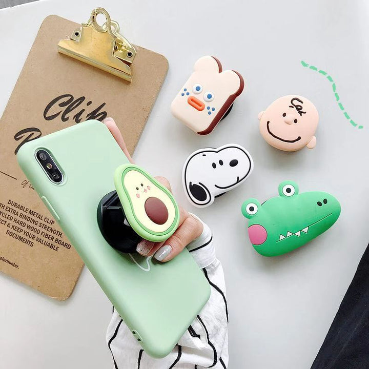 PPOSoket mobile phone soket stretch bracket Cartoon air bag Phone Expanding phone Stand Finger car phone Holder Pipsocket freeshipping - Etreasurs