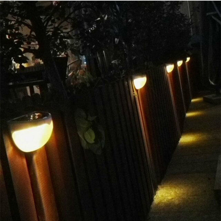 Solar Outdoor Balcony Garden Rainproof Landscape Garden Light 6 LED Semicircle Light Control Wall Light freeshipping - Etreasurs