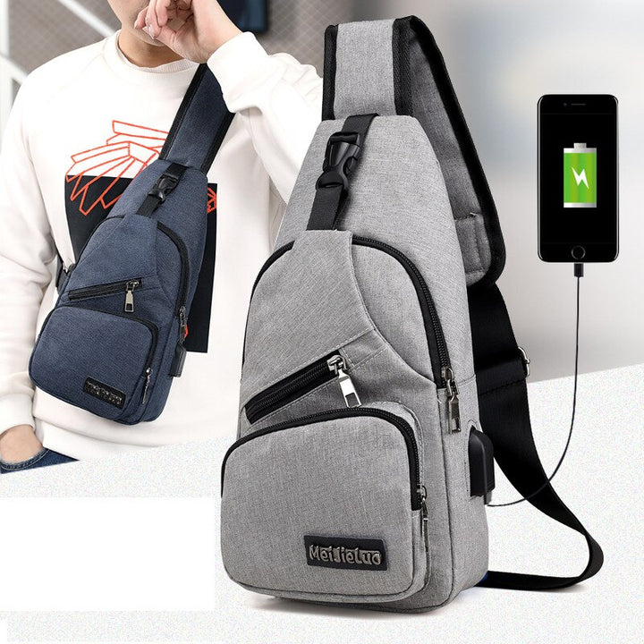 Male Shoulder Bags USB Charging Crossbody Bags Men Anti Theft Chest Bag School Summer Short Trip Messengers Bag freeshipping - Etreasurs