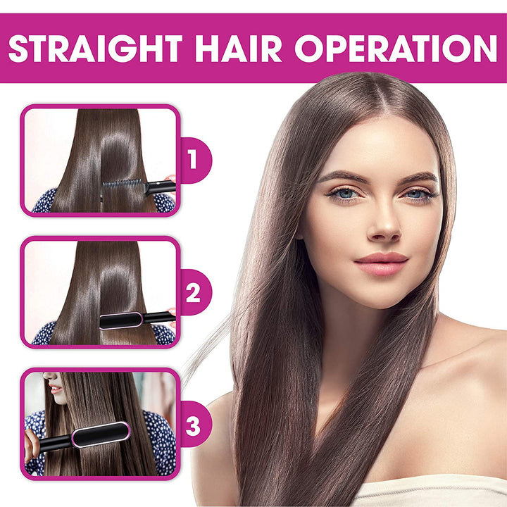 Professional Hair Straightener Tourmaline Ceramic Hair Curler Brush Hair Comb Straighteners Curling Hair Iron Hair Styler Tool freeshipping - Etreasurs
