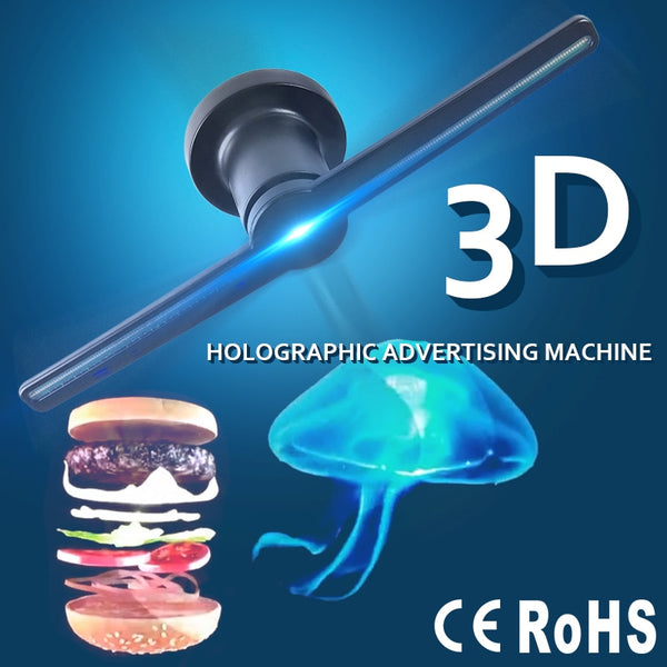 3D Hologram Advertising Display LED Fan Holographic Imaging 3D LED Fan light 3d Display Advertising logo Light Decoration freeshipping - Etreasurs