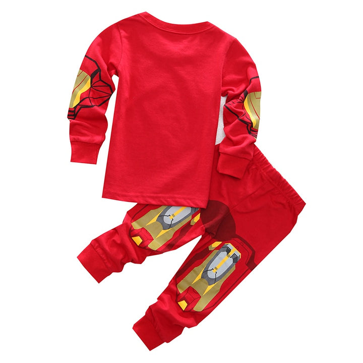 Toddler Boy Captain America Pyjamas Set 2pcs Baby Marvel Sleepwear Children Iron Man Nightwear Superhero Cosplay Suit freeshipping - Etreasurs
